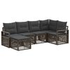 vidaXL Tuinbankenset 6 st Grijs poly rattan
