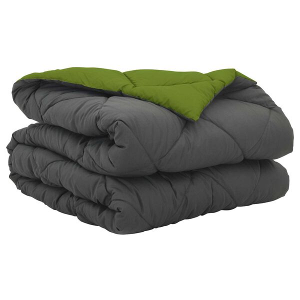 vidaXL Zomerdekbed Groen en Antraciet 220 x 155 cm Microfiber