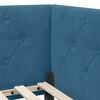 vidaXL Hoekbedframe met hoofdeinde Blauw 100 x 200 cm Fluweel