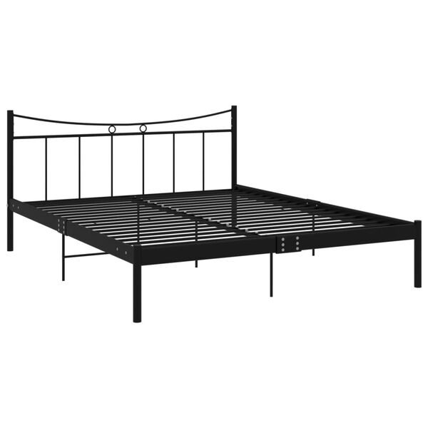 vidaXL Bedframe metaal zwart 160x200 cm