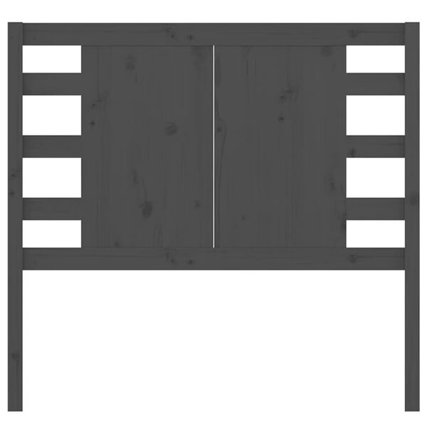 vidaXL Hoofdbord 81x4x100 cm massief grenenhout grijs
