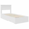 vidaXL Bedframe met lade Wit en Zilver 75 x 190 cm Bewerkt hout