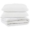 vidaXL Dekbed met kussen 3 pcs Wit Microvezel