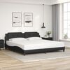 vidaXL Bedframe met LED zonder matras "Zadar" zwart 200x200 cm