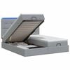 vidaXL Ottoman Bed met Matrassen en LED Lichtgrijs 200 x 200 cm Stof