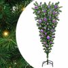 vidaXL Ondersteboven Kunstkerstboom met Ballenset Groen 120 cm PVC