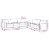 vidaXL 2-delige Loungeset met sierkussens en kussens kunstleer bruin
