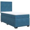 vidaXL Boxspring met matras fluweel blauw 90x190 cm