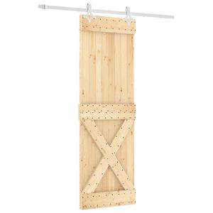 vidaXL Schuifdeur 70 x 210 cm Massief Grenenhout (Niet-Behandeld)