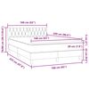 vidaXL Boxspring met matras en LED fluweel zwart 160x220 cm