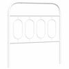vidaXL Vervangend hoofdbord 80 cm metaal wit