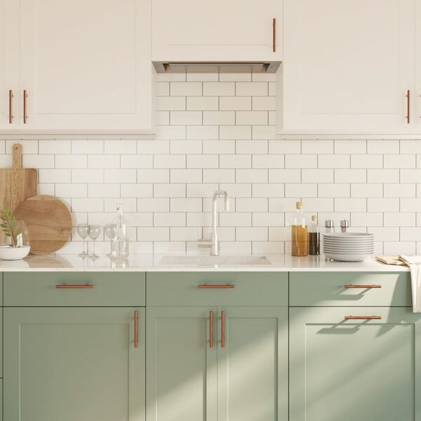 vidaXL Handvatten 10 st 96 mm roestvrij staal bronskleurig