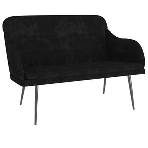 vidaXL Bankje 110x76x80 cm fluweel zwart