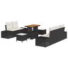 vidaXL Tuinbankenset 8 st Zwart poly rattan