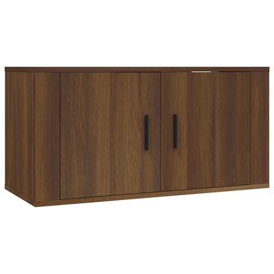 vidaXL Tv-wandmeubels 2 st 80x34,5x40 cm bruin eikenkleur