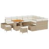 vidaXL Tuinbankenset 12 st 11-Aantal zitplaatsen Beige Poly riet