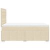 vidaXL Boxspring met matras stof cr&egrave;mekleurig 120x200 cm