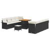 vidaXL Tuin Sofa Set Zwart en Cr&egrave;me