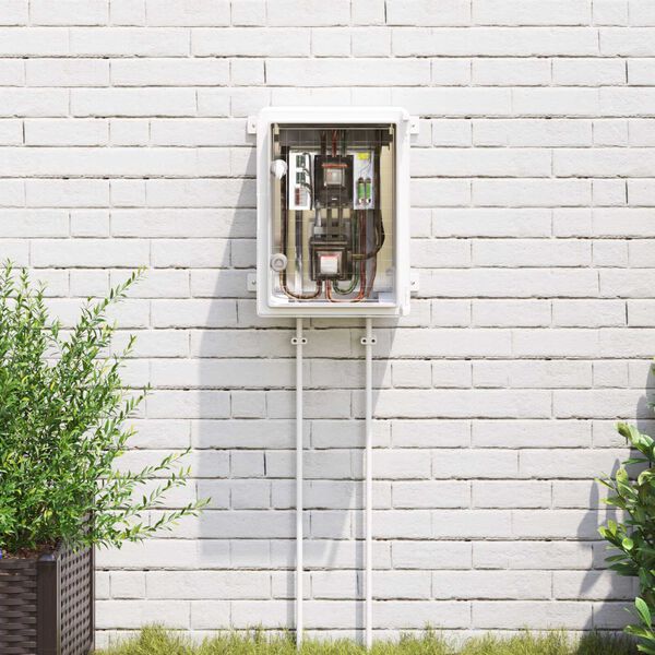 vidaXL Bedieningskast Grijs 30 x 16,5 x 40 cm ABS Kunststof