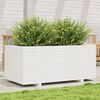 vidaXL Plantenbak 110x60x49,5 cm massief grenenhout wit