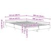 vidaXL Bedframe Zwart Eiken 193 x 143 x 25 cm Bewerkt hout