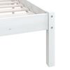 vidaXL Bedframe massief grenenhout wit 135x190 cm 4FT6 Double