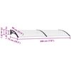 vidaXL Deurluifel 300x75 cm PC zwart en transparant