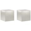 vidaXL Plantenstandaard 2 pcs zilver 40 x 40 x 40 cm Staal