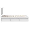 vidaXL Bedframe met hoofdeinde Wit 100 x 200 cm Massief grenenhout