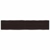vidaXL Tafelblad natuurlijke rand 200x40x(2-4)cm eikenhout donkerbruin