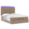 vidaXL Ottoman bed met matras en LED's 140x190cm kunstleer