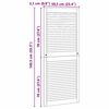vidaXL Kastdeur 2 pcs Naturel 140.5 x 2 x 59.5 cm Massief grenenhout