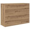 vidaXL Dressoir 90x29,5x65 cm bewerkt hout artisanaal eikenkleur
