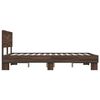 vidaXL Bedframe bewerkt hout metaal bruin eikenkleur 140x190 cm