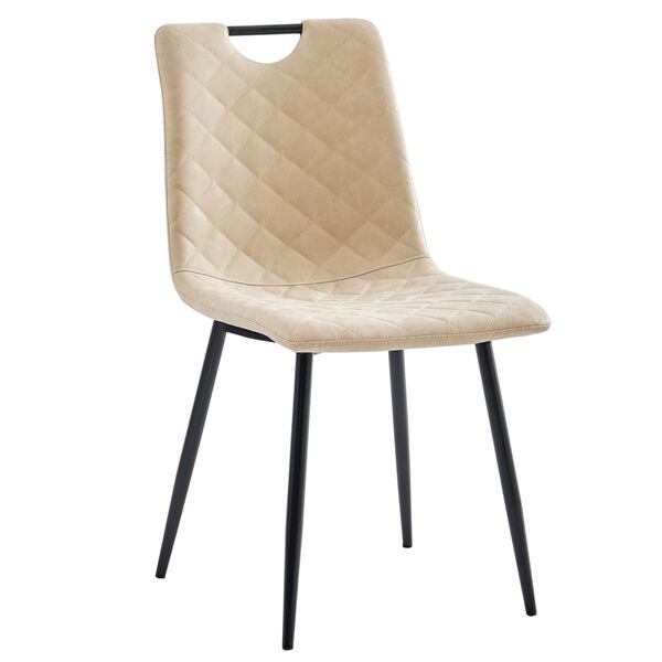 vidaXL Eetkamerstoelen 4 st kunstleer cr&egrave;me