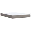 vidaXL Boxspring met matras stof taupe 140x190 cm