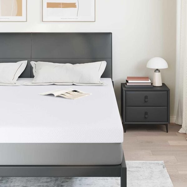 vidaXL matrastopper Wit 70 x 200 x 3.5 cm Jacquard Stof