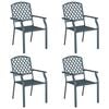 vidaXL Tuinstoel 4 pcs Antraciet 56 x 65 x 89 cm Staal