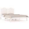 vidaXL Bedframe massief grenenhout wit 150x200 cm