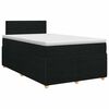 vidaXL Boxspringbed met matras met hoofdeinde Zwart 120 x 190 cm Stof