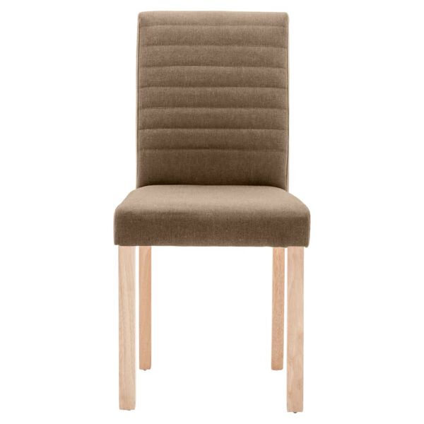 vidaXL Eetkamerstoelen 4 st stof bruin