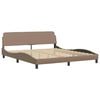 vidaXL Bedframe zonder matras "Zadar" kunstleer cappuccinokleurig 180x200 cm