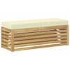 vidaXL Buiten bankenset Wit en cr&egrave;mekleurig 115 x 43 x 45 cm