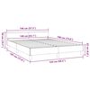 vidaXL Bedframe zonder matras stof donkerbruin 140x190 cm