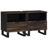 vidaXL Nachtkastje 2 st Walnotenhout 40 x 33 x 46 cm Bewerkt hout