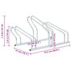 vidaXL Fietsenstandaard voor 3 fietsen vrijstaand gegalvaniseerd staal