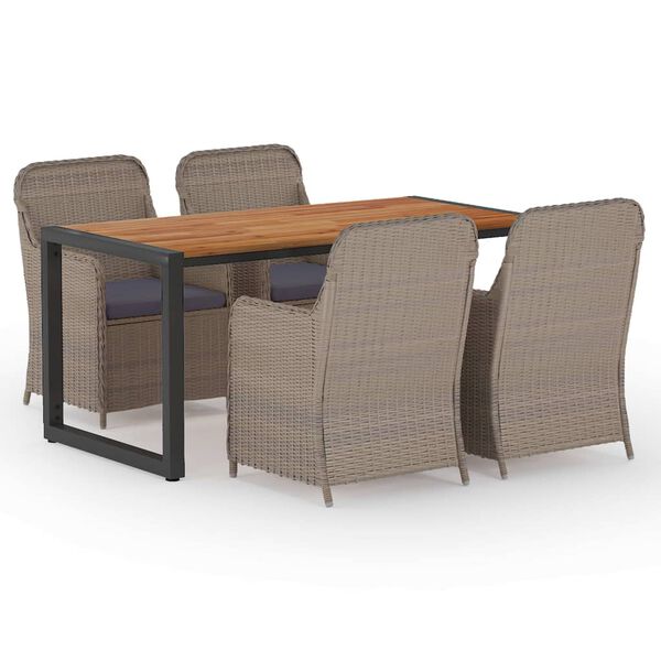 vidaXL 5-delige Tuinset bruin