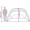 vidaXL Strandtent 274x178x170/148 cm 185T polyester azuurblauw