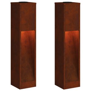 vidaXL Zonne LED Padverlichting 2 st Warmwit 18 x 18 x 80 cm