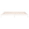 vidaXL Bedframe LED massief hout wit 140x190 cm